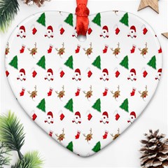 Christmas-santaclaus Heart Ornament (two Sides) by nateshop