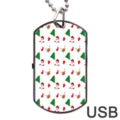 Christmas-santaclaus Dog Tag Usb Flash (two Sides) by nateshop