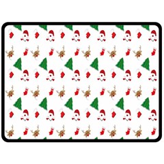 Christmas-santaclaus Double Sided Fleece Blanket (large)  by nateshop