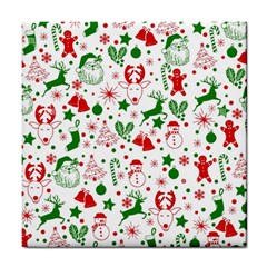 Christmas-seamless-green  Tile Coaster by nateshop