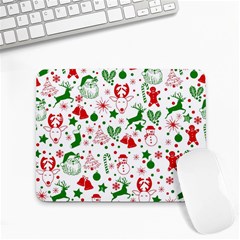 Christmas-seamless-green  Small Mousepad by nateshop