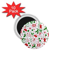 Christmas-seamless-green  1 75  Magnets (10 Pack)  by nateshop