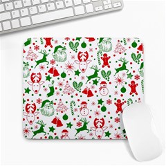 Christmas-seamless-green  Large Mousepad by nateshop