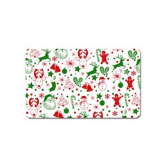 Christmas-seamless-green  Magnet (name Card)