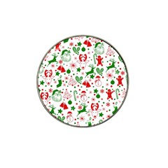 Christmas-seamless-green  Hat Clip Ball Marker (4 Pack) by nateshop