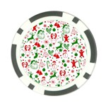 Christmas-seamless-green  Poker Chip Card Guard Front