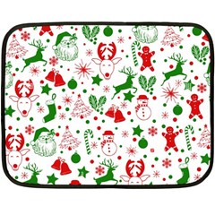 Christmas-seamless-green  Fleece Blanket (mini)