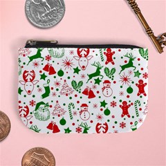 Christmas-seamless-green  Mini Coin Purse by nateshop