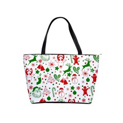 Christmas-seamless-green  Classic Shoulder Handbag by nateshop