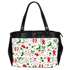 Christmas-seamless-green  Oversize Office Handbag (2 Sides) by nateshop