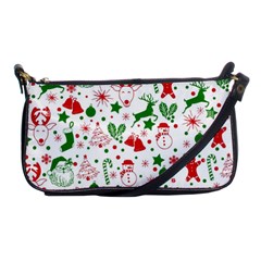 Christmas-seamless-green  Shoulder Clutch Bag by nateshop