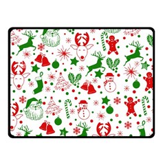 Christmas-seamless-green  Fleece Blanket (small) by nateshop