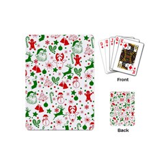 Christmas-seamless-green  Playing Cards Single Design (mini) by nateshop