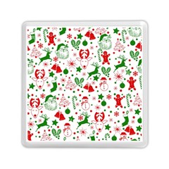 Christmas-seamless-green  Memory Card Reader (square)