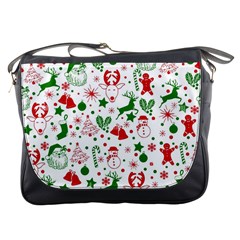 Christmas-seamless-green  Messenger Bag by nateshop