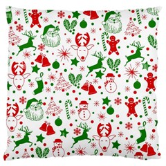 Christmas-seamless-green  Large Cushion Case (two Sides) by nateshop