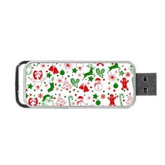 Christmas-seamless-green  Portable Usb Flash (two Sides) by nateshop