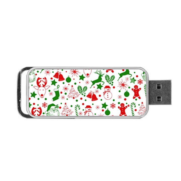 Christmas-seamless-green  Portable USB Flash (One Side)