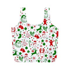 Christmas-seamless-green  Full Print Recycle Bag (m) by nateshop