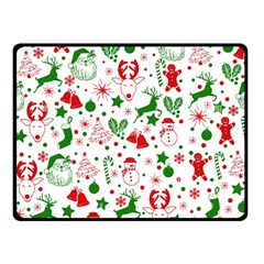 Christmas-seamless-green  Double Sided Fleece Blanket (small)  by nateshop