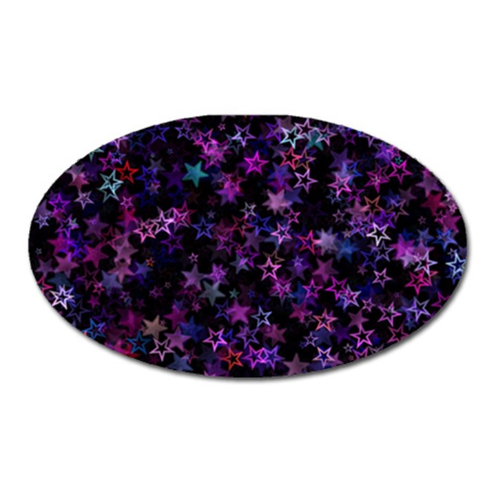 Christmasstars-001 Oval Magnet