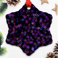 Christmasstars-001 Snowflake Ornament (two Sides) by nateshop