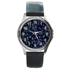 Christmasstars-002 Round Metal Watch by nateshop