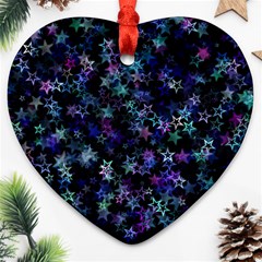 Christmasstars-002 Ornament (heart) by nateshop