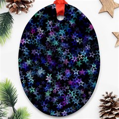 Christmasstars-002 Ornament (oval) by nateshop