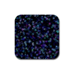 Christmasstars-002 Rubber Square Coaster (4 Pack) by nateshop