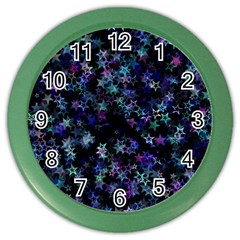 Christmasstars-002 Color Wall Clock by nateshop