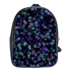 Christmasstars-002 School Bag (large) by nateshop