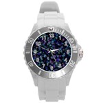 Christmasstars-002 Round Plastic Sport Watch (L) Front