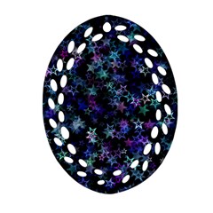 Christmasstars-002 Oval Filigree Ornament (two Sides) by nateshop