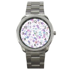 Christmasstars-003 Sport Metal Watch by nateshop