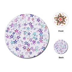 Christmasstars-003 Playing Cards Single Design (round) by nateshop