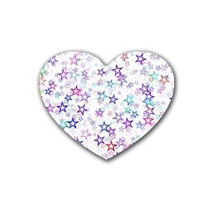 Christmasstars-003 Rubber Coaster (heart) by nateshop