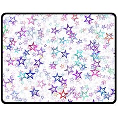 Christmasstars-003 Fleece Blanket (medium)  by nateshop