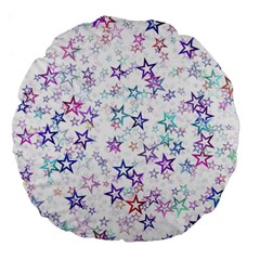 Christmasstars-003 Large 18  Premium Round Cushions by nateshop