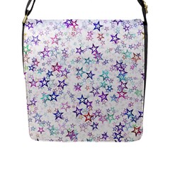 Christmasstars-003 Flap Closure Messenger Bag (l) by nateshop