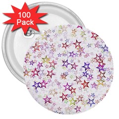 Christmasstars-004 3  Buttons (100 Pack)  by nateshop