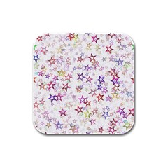 Christmasstars-004 Rubber Square Coaster (4 Pack) by nateshop