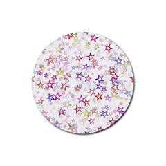 Christmasstars-004 Rubber Coaster (round) by nateshop