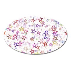 Christmasstars-004 Oval Magnet by nateshop