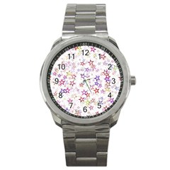 Christmasstars-004 Sport Metal Watch by nateshop