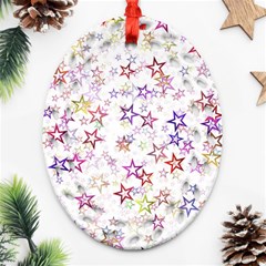 Christmasstars-004 Ornament (oval Filigree) by nateshop