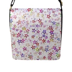 Christmasstars-004 Flap Closure Messenger Bag (l) by nateshop