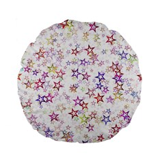 Christmasstars-004 Standard 15  Premium Flano Round Cushions by nateshop