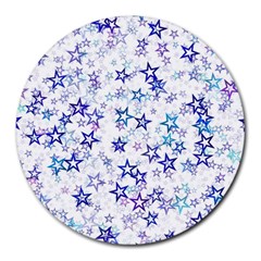 Christmasstars-005 Round Mousepad by nateshop