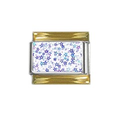 Christmasstars-005 Gold Trim Italian Charm (9mm)